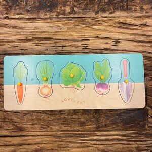 LOVEVERY Vegetable Gardening Wooden Puzzle